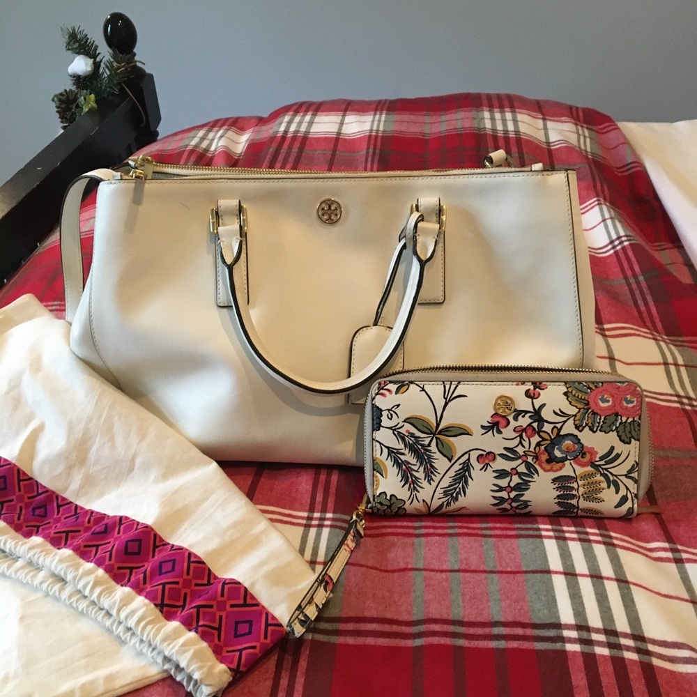 Tory Burch Combo HANDBAG & WALLET! This is a steal